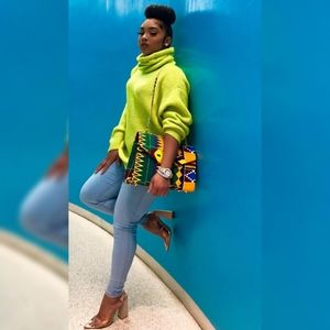 Over-sized Neon Yellow Sweater